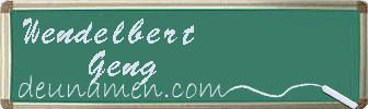 Wendelbert Geng Visitenkarte